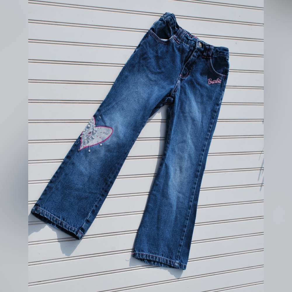 Vintage 2002 Barbie Avenue Blue Jeans with Rhinestone accents Girls Size 6 - Picture 3 of 13